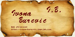 Ivona Burević vizit kartica